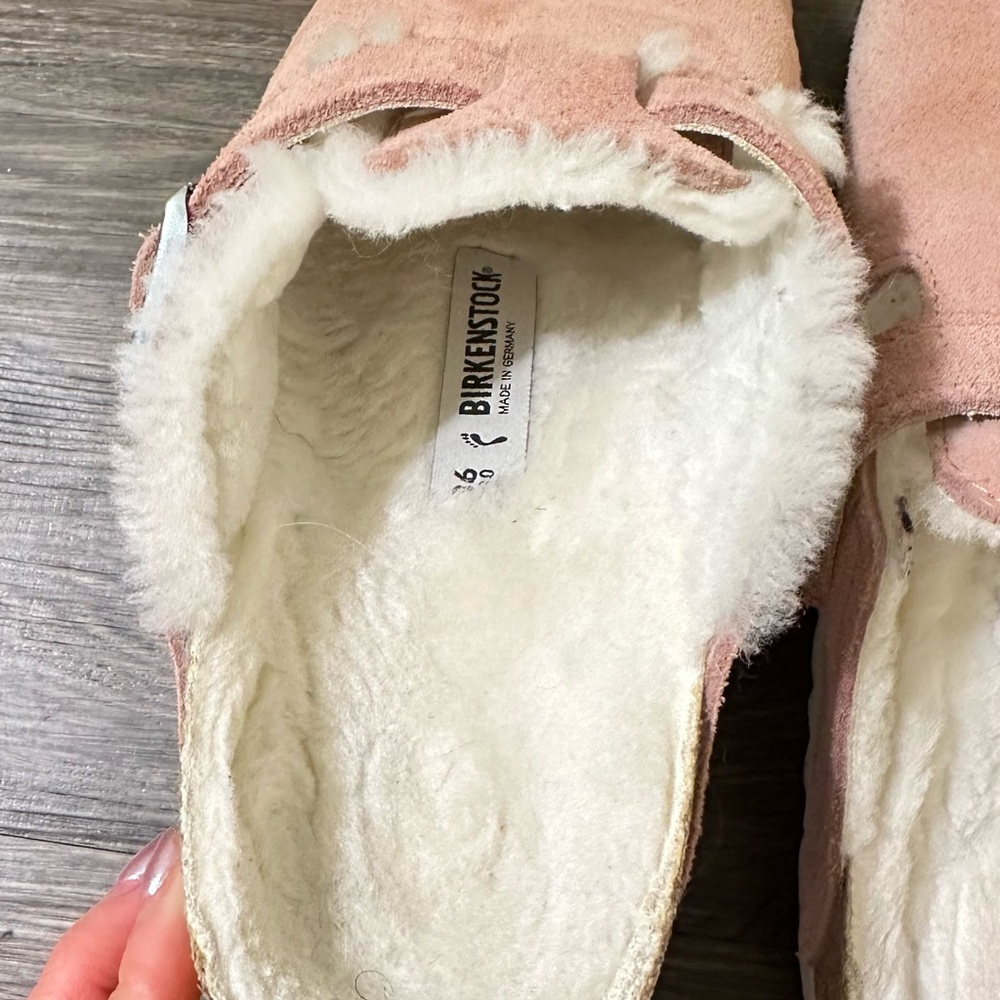 Birkenstock Cozy Pink Slip-On Clogs - Picture 5 of 6